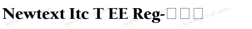Newtext Itc T EE Reg字体转换 Newtext Itc T EE Reg字体转换